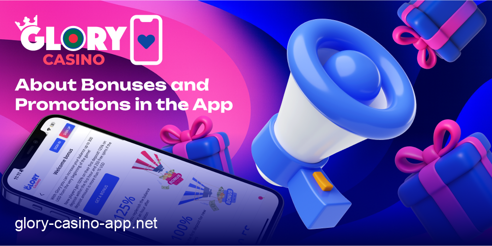 Glory Casino app promotions details