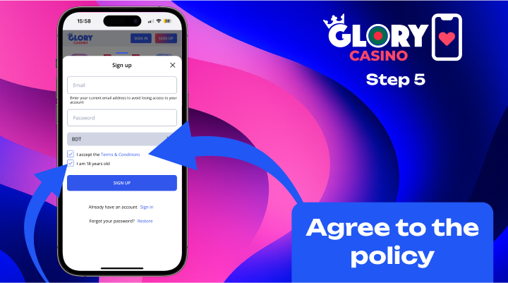 Glory Casino age confirmation terms