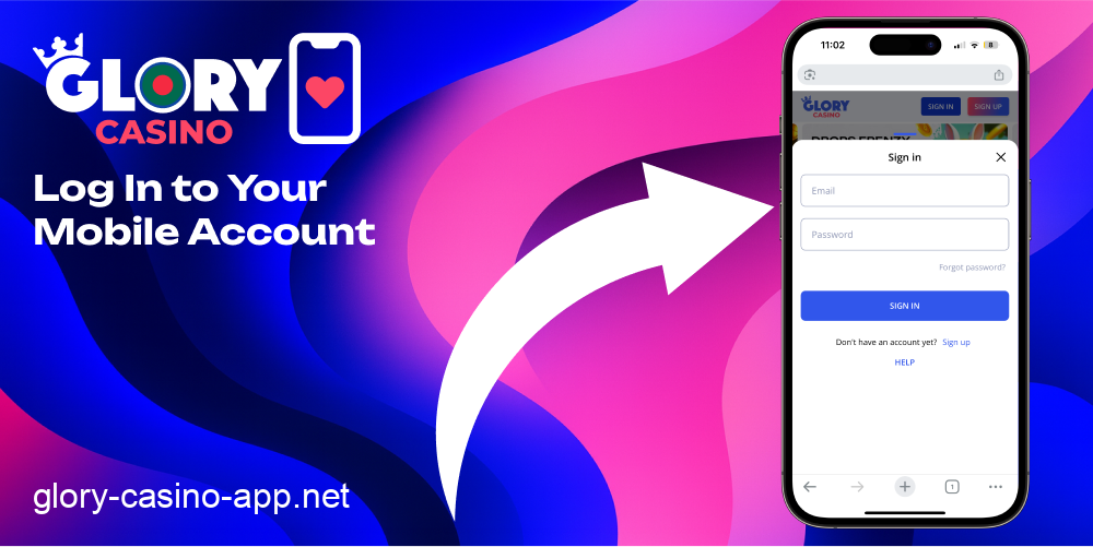 Glory Casino mobile account login