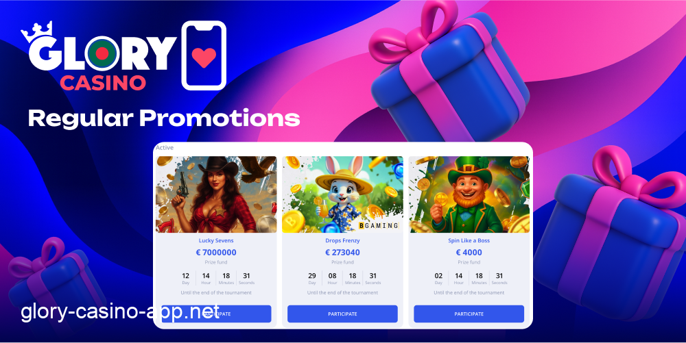 Glory Casino regular promotions list