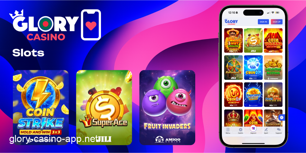 Glory Casino slot machines mobile